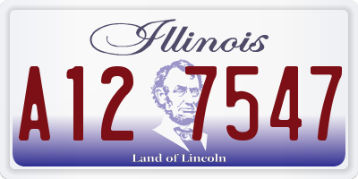 IL license plate A127547