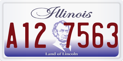 IL license plate A127563