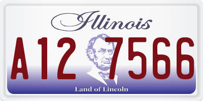 IL license plate A127566