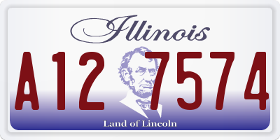 IL license plate A127574