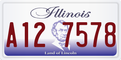IL license plate A127578