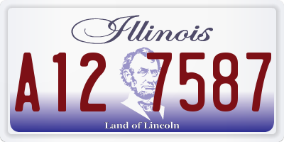 IL license plate A127587