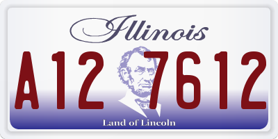 IL license plate A127612