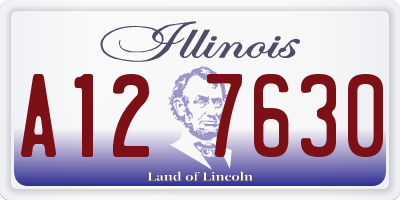 IL license plate A127630