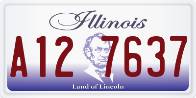 IL license plate A127637