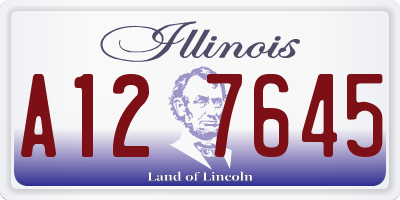 IL license plate A127645