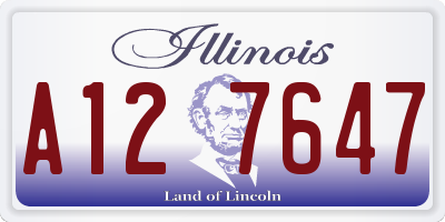 IL license plate A127647