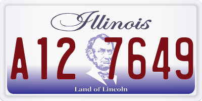 IL license plate A127649