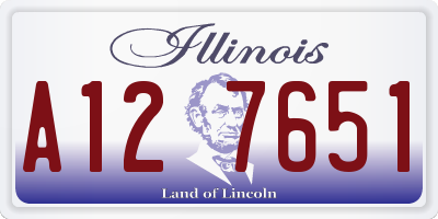 IL license plate A127651