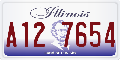 IL license plate A127654