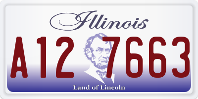 IL license plate A127663