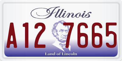 IL license plate A127665