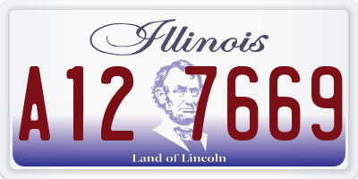 IL license plate A127669