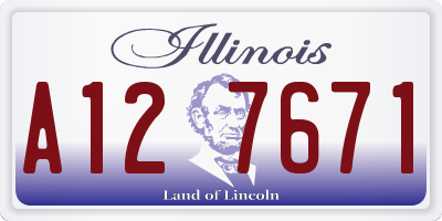 IL license plate A127671