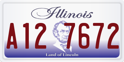 IL license plate A127672