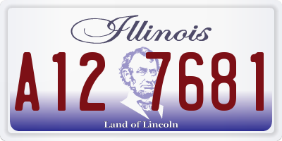 IL license plate A127681