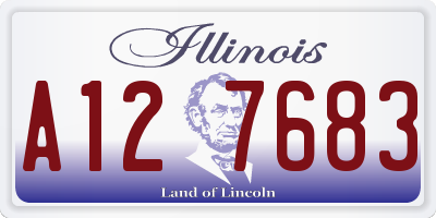IL license plate A127683