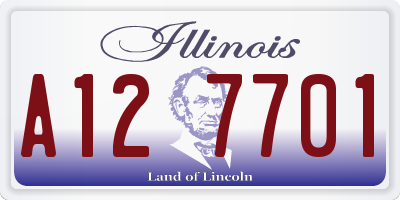 IL license plate A127701