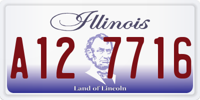 IL license plate A127716