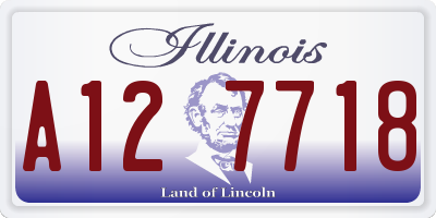 IL license plate A127718