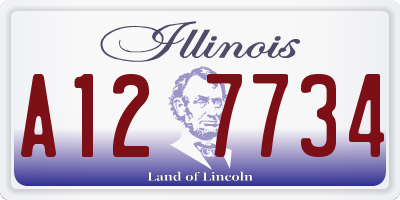 IL license plate A127734