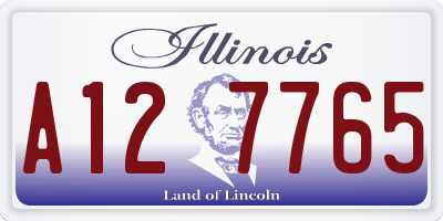 IL license plate A127765