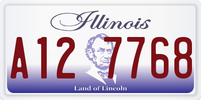 IL license plate A127768