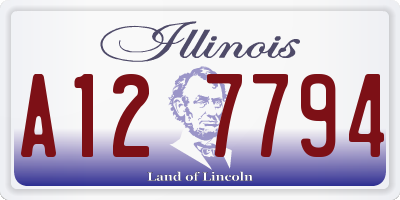 IL license plate A127794