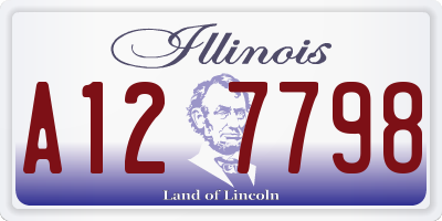 IL license plate A127798