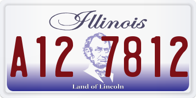 IL license plate A127812