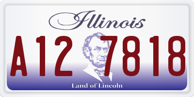 IL license plate A127818