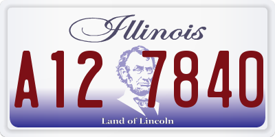 IL license plate A127840