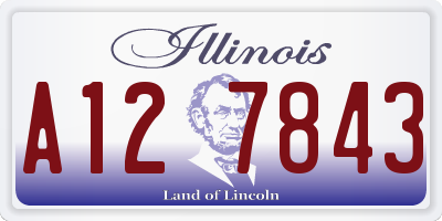 IL license plate A127843