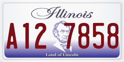 IL license plate A127858
