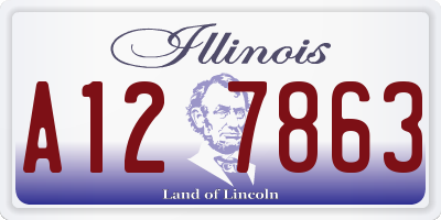 IL license plate A127863