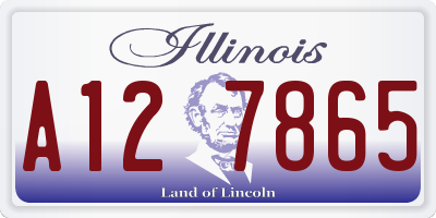 IL license plate A127865