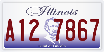 IL license plate A127867