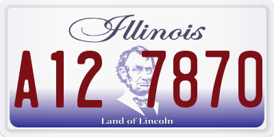 IL license plate A127870