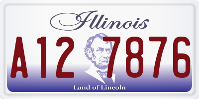 IL license plate A127876