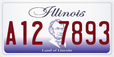 IL license plate A127893