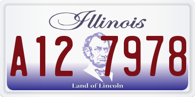 IL license plate A127978