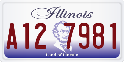 IL license plate A127981