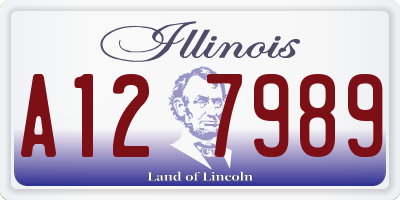 IL license plate A127989