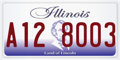 IL license plate A128003