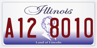 IL license plate A128010