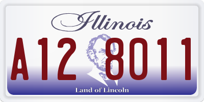 IL license plate A128011