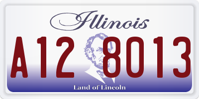 IL license plate A128013