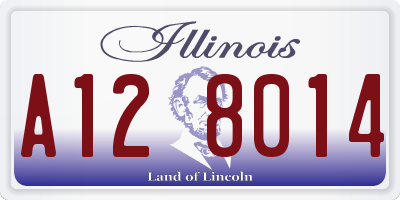 IL license plate A128014