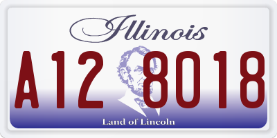 IL license plate A128018