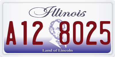 IL license plate A128025